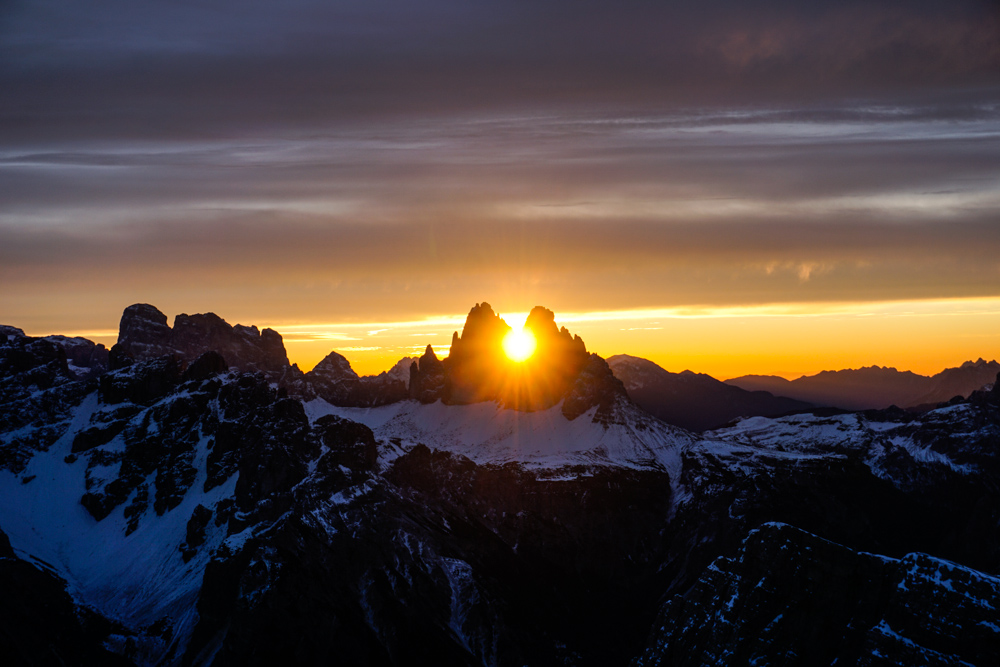 Sonnenaufgang Drei Zinnen