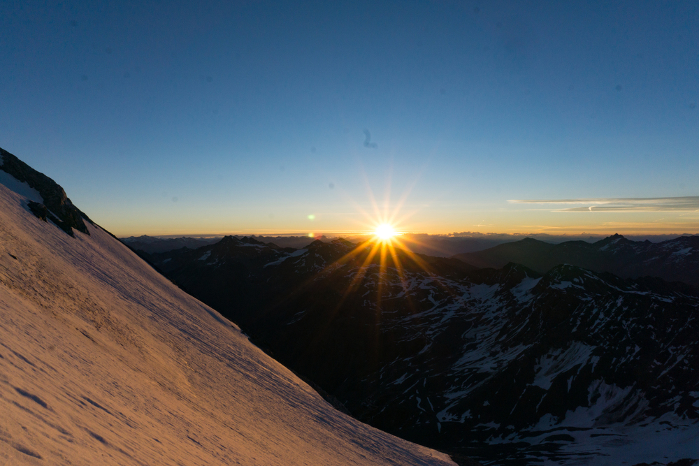 Sonnenaufgang Süd-Ostflanke Königspitze